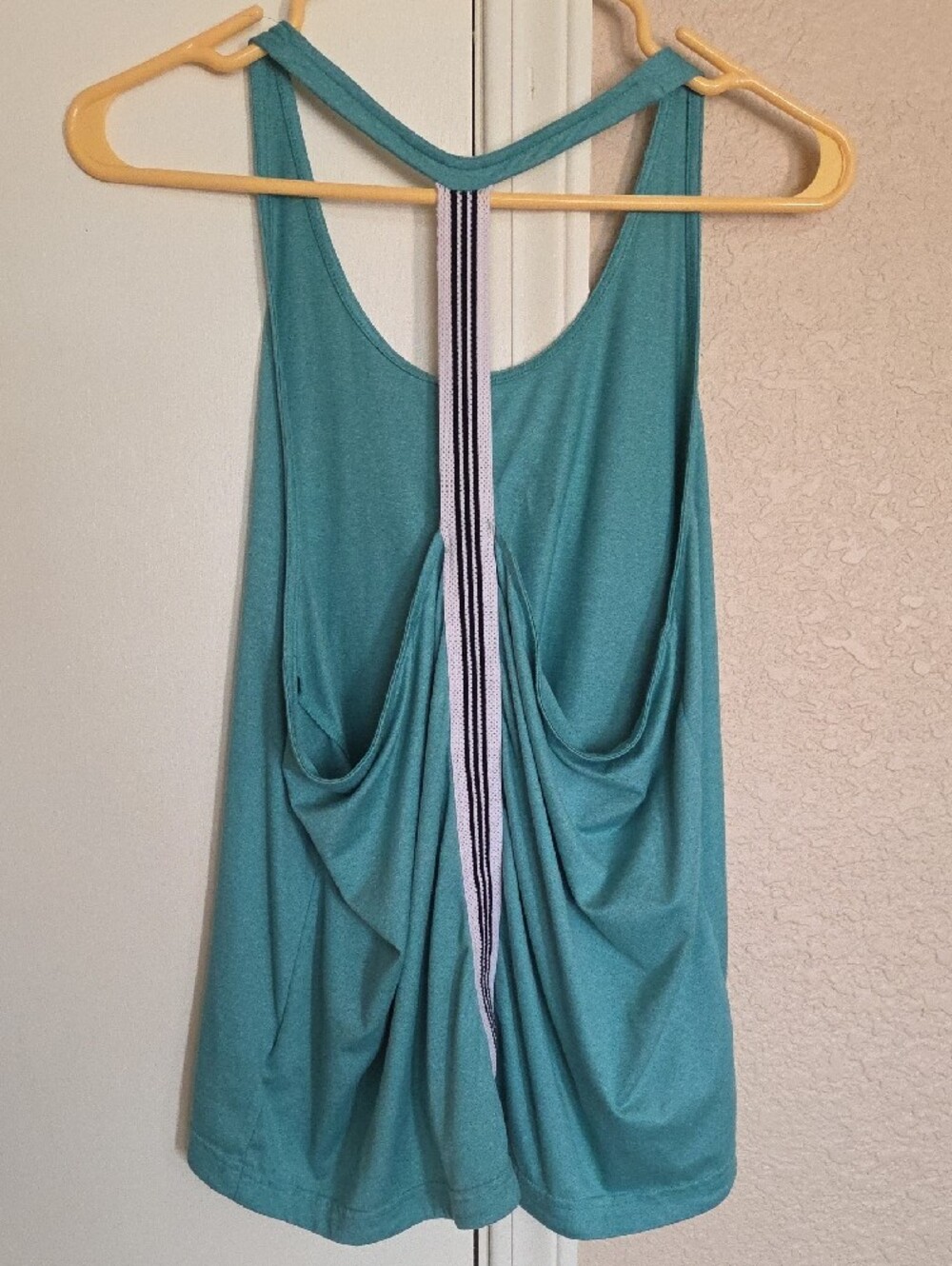 adidas Teal Scoop-Neck Workout Tank with Logo - Picture 6 of 7
